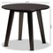 Baxton Studio Ela Dark Brown Finished 35-Inch-Wide Round Wood Dining Table 169-10896 - alternate 7
